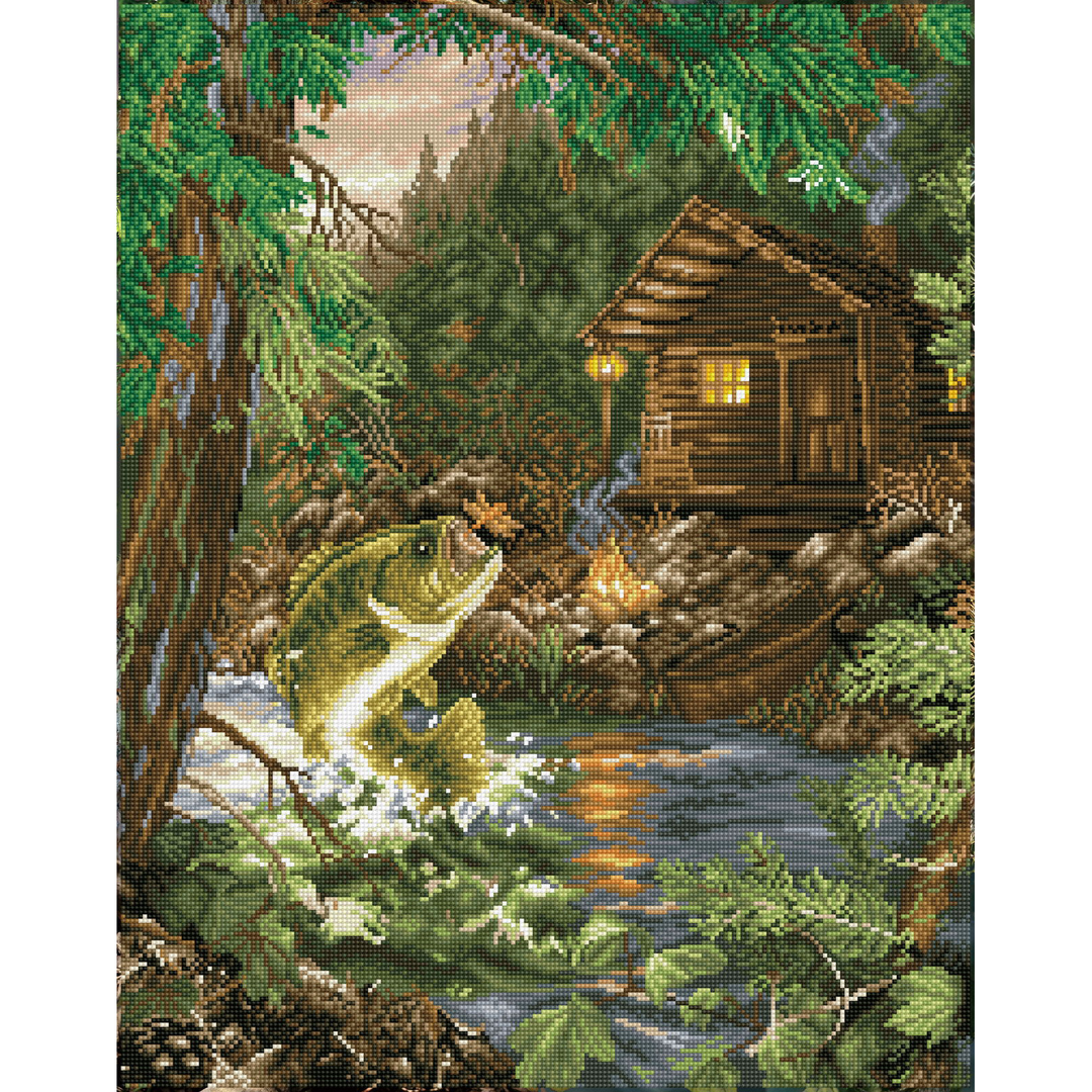 Diamond Dotz Gone Fishing - 28 x 22.01 in
