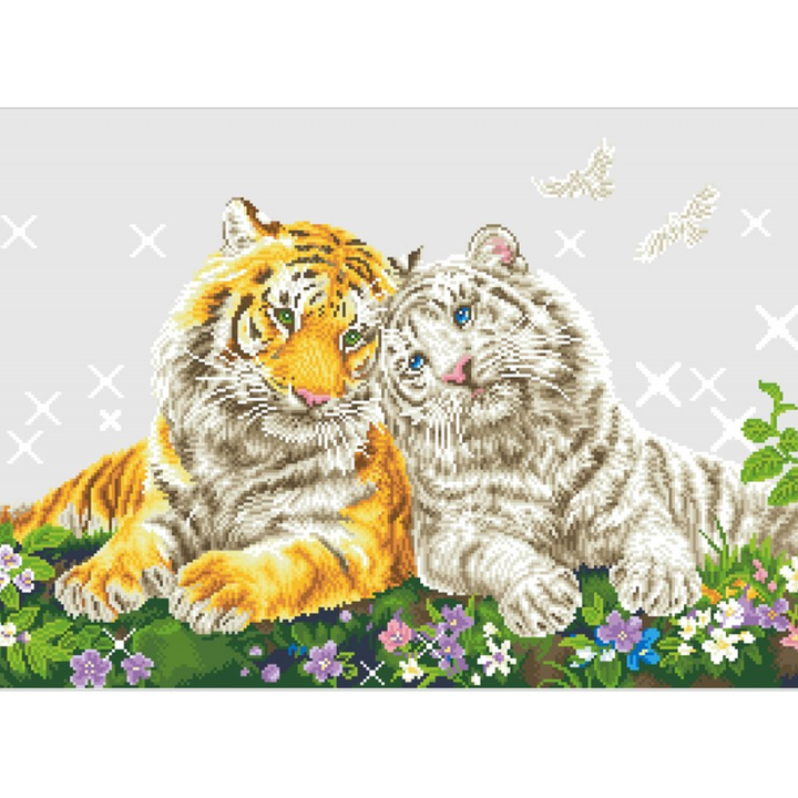Diamond Dotz Tiger Smooch - 21.7 x 30.3 in