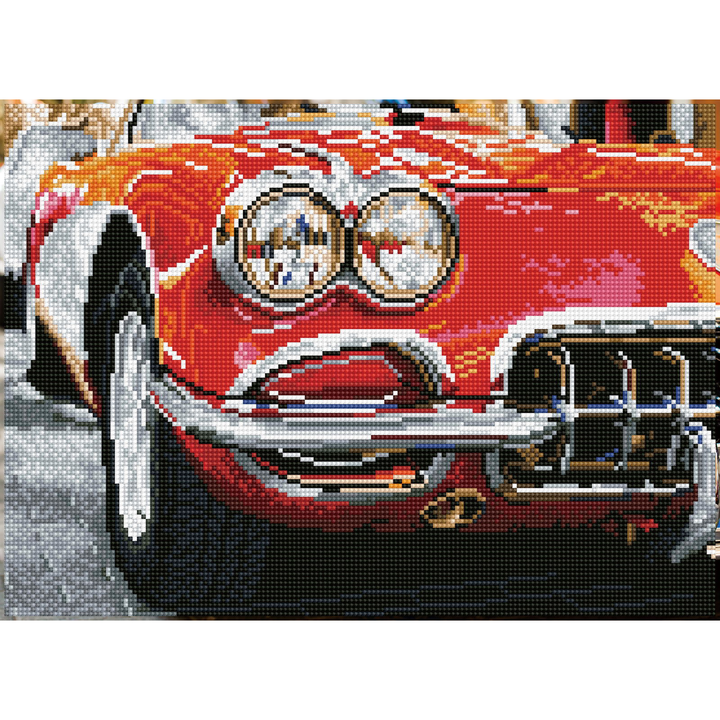 Diamond Dotz Red Sports Car - 16.93 x 12.2 in
