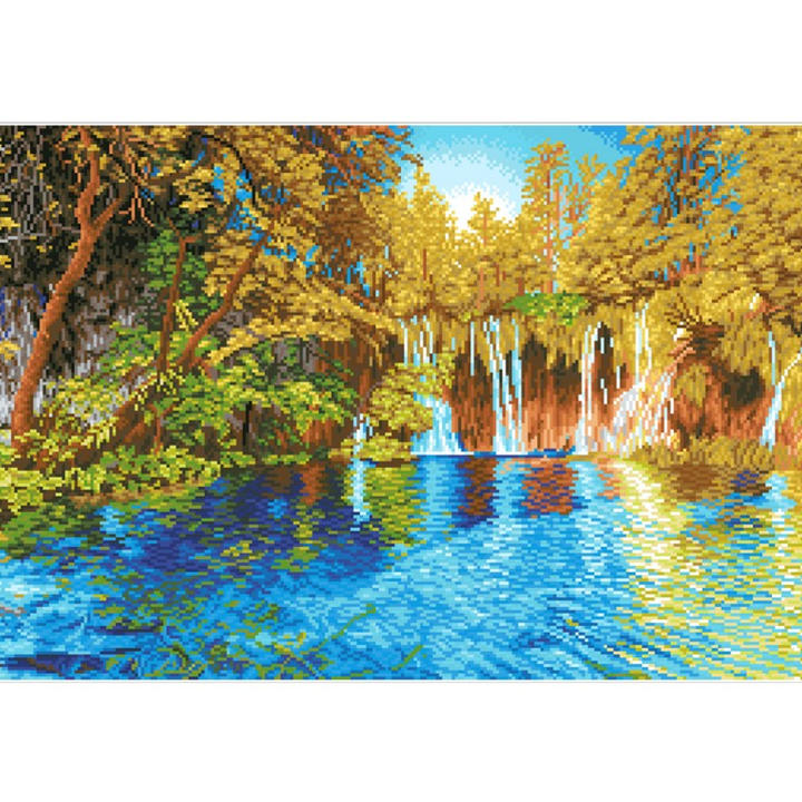Diamond Dotz Picturesque Falls Plitvice Lakes National Park - 19.69 x 29.53 in