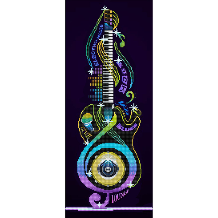 Diamond Dotz Guitar Icon - 12 x 30 in
