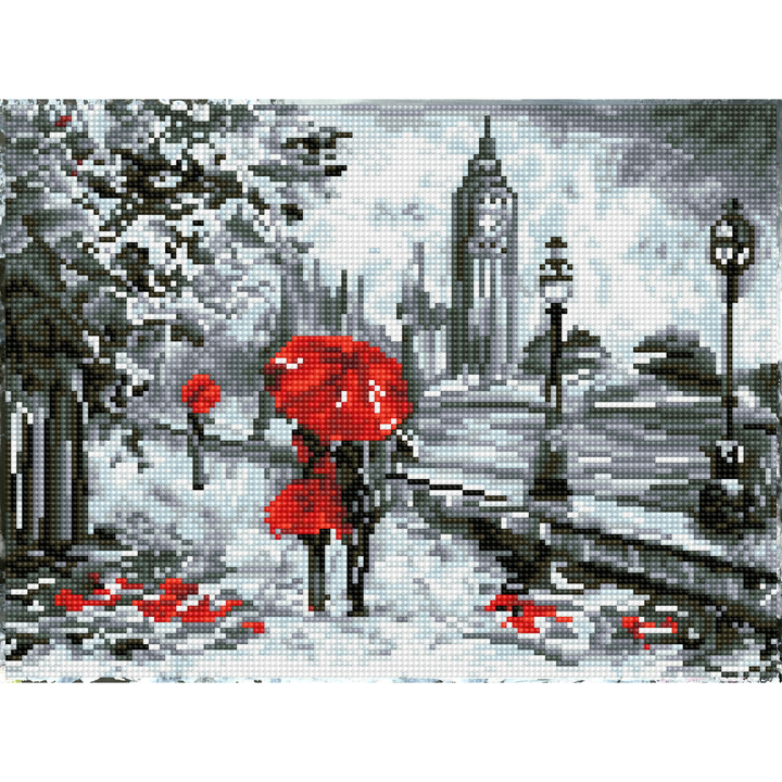 Diamond Dotz Splash of Red - 11.81 x 15.75 in