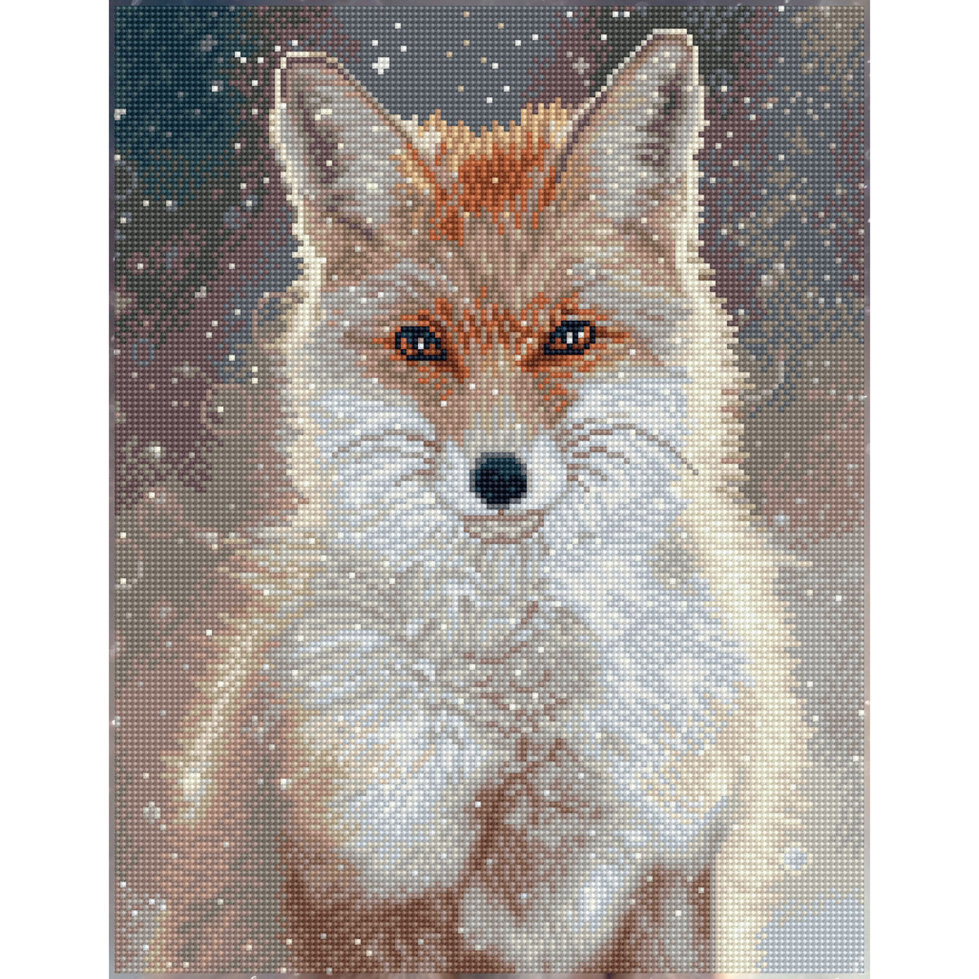 Diamond Dotz Snowflake Fox - 17.7 x 13.8 in