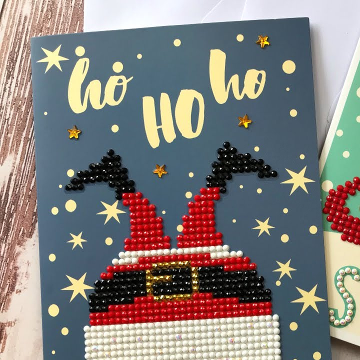 Diamond Dotz Ho Ho Ho - Diamond Painting Greeting Card
