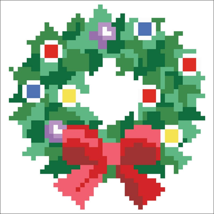 Diamond Dotz Christmas Wreath Pillow - 7 x 7 in