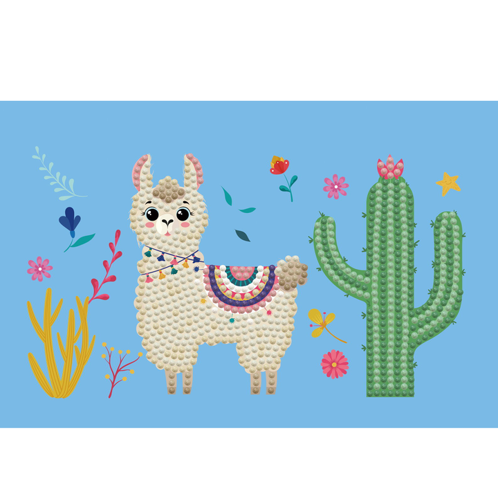 Diamond Dotz Llama Party Zipper Pouch - 5.51 x 8.46 in