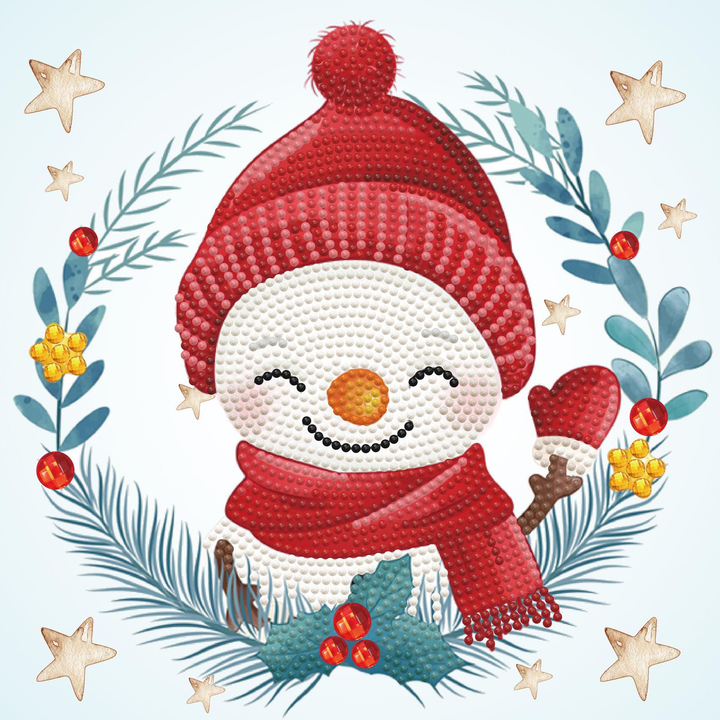 Diamond Dotz Christmas Trio Snowman - 8.7 x 8.7 in