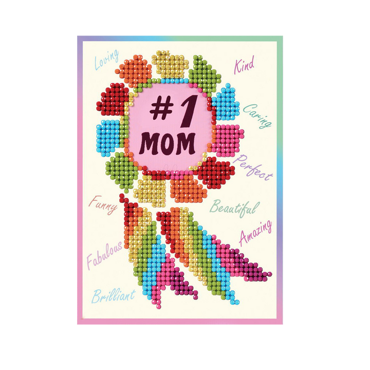 Diamond Dotz Number 1 Mom - Diamond Painting Greeting Card