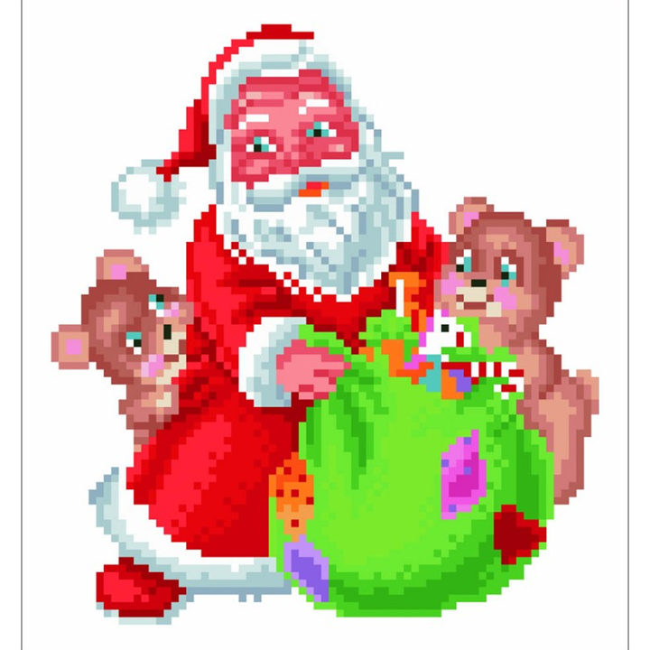 Diamond Dotz Santa & Teddies - 9.8 x 9 in