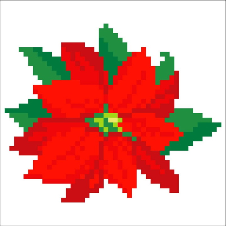 Diamond Dotz Pointsettia Pillow - 7 x 7 in