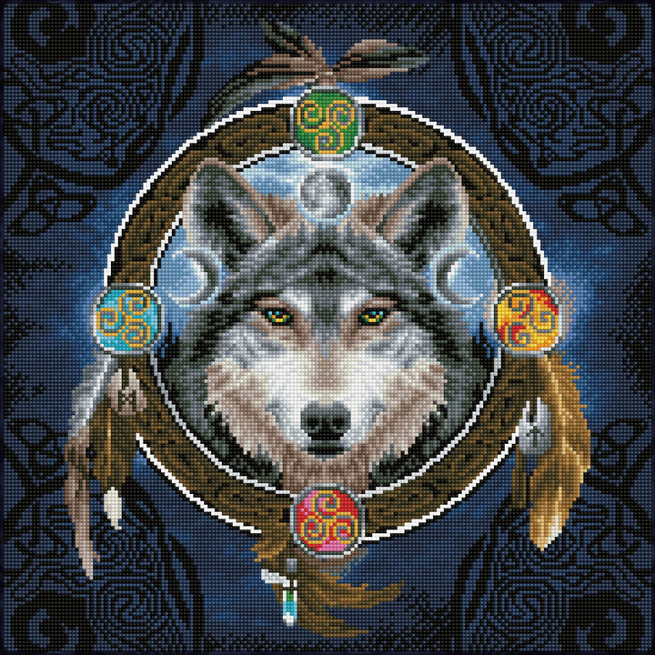 Diamond Dotz Celtic Wolf Guide - 20.3 x 20.3 in