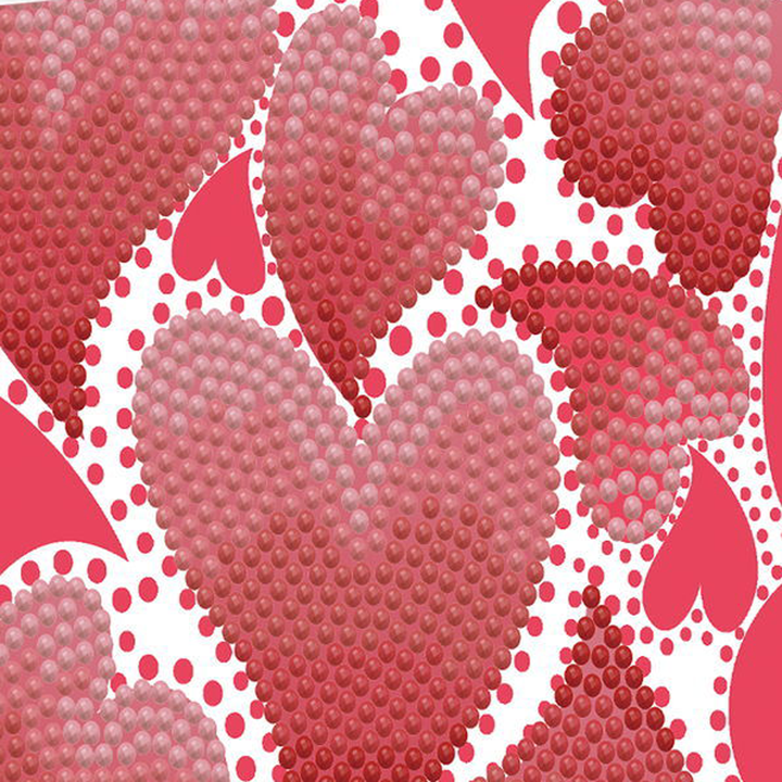Diamond Dotz Hearts Swirl - Diamond Painting Greeting Card