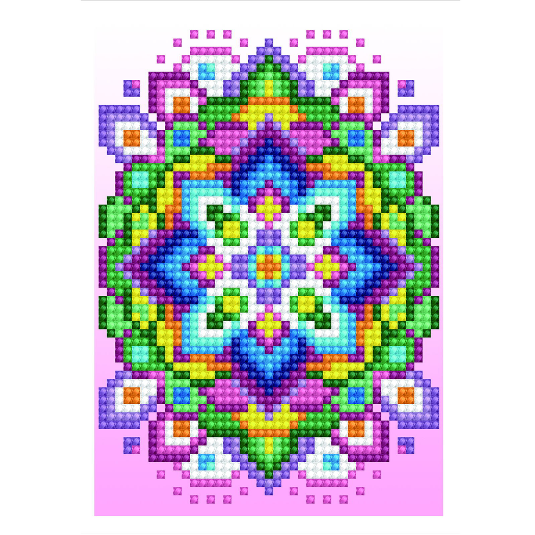 Diamond Dotz Pink Star - Diamond Painting Greeting Card