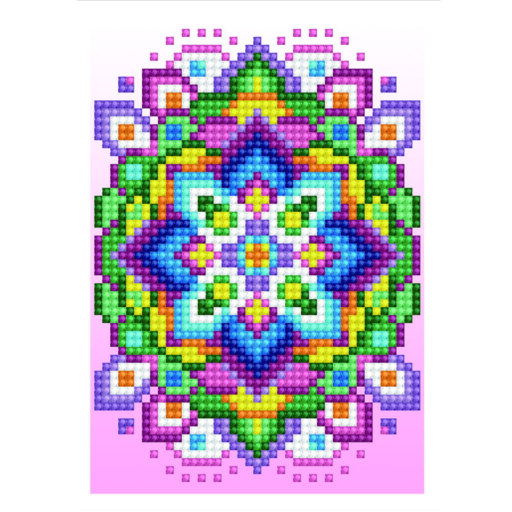 Diamond Dotz Pink Star - Diamond Painting Greeting Card