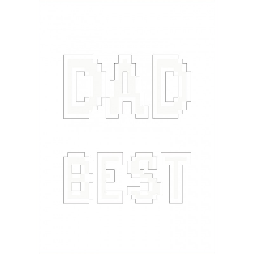 Diamond Dotz Best Dad - Diamond Painting Greeting Card