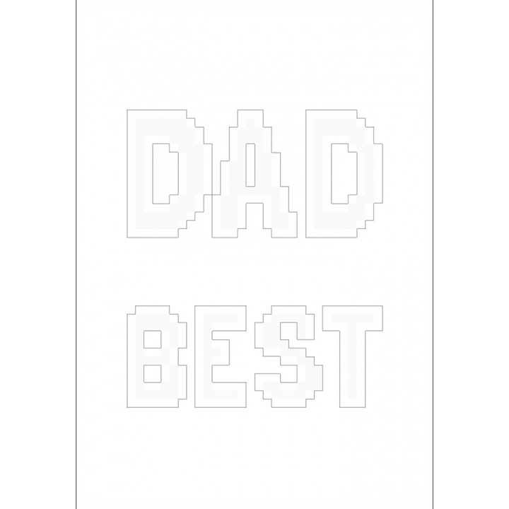 Diamond Dotz Best Dad - Diamond Painting Greeting Card