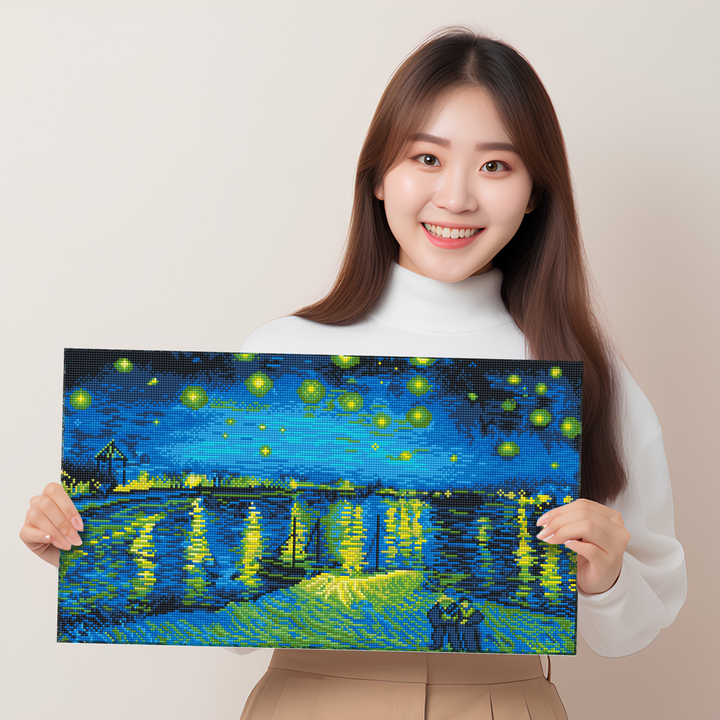 Diamond Dotz Starry Night Over the Rhone (Van Gogh) - 13.78 x 24.41 in