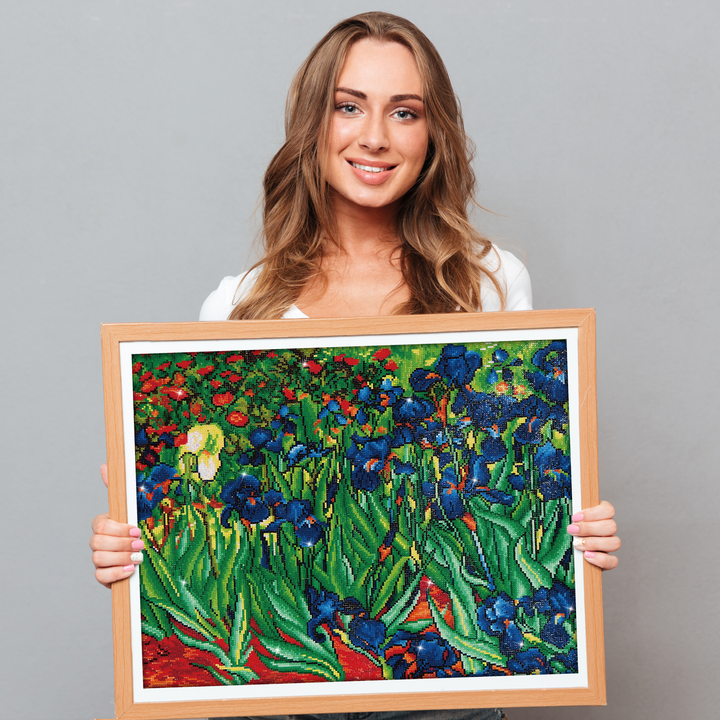 Diamond Dotz Irises (Van Gogh) - 22 x 28 in