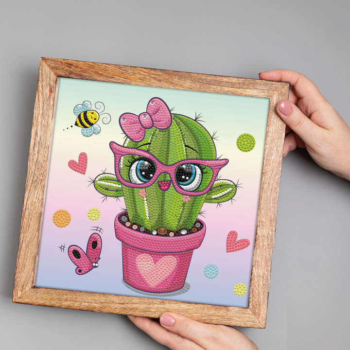 Diamond Dotz Pretty in Pink Cactus - 9.1 x 9.1 in