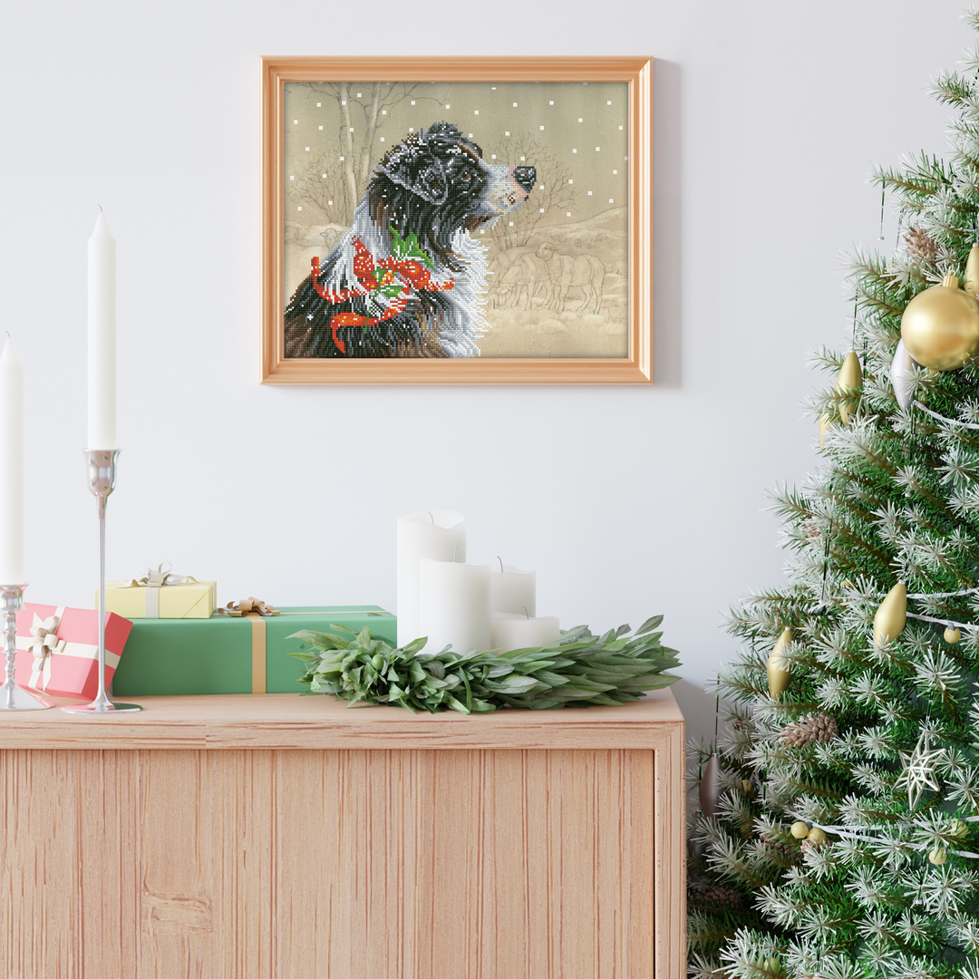 Diamond Dotz Christmas Collie - 16 x 19 in