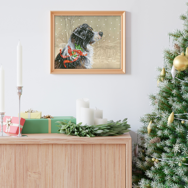 Diamond Dotz Christmas Collie - 16 x 19 in