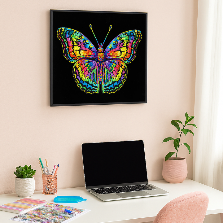 Diamond Dotz Neon Flock Butterfly - 18.0" x 14.0"