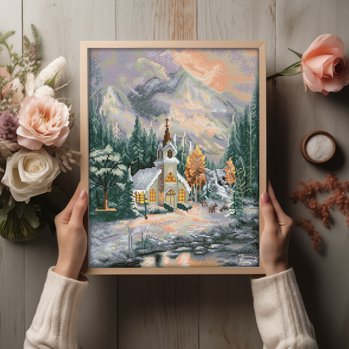 Diamond Dotz Thomas Kinkade Deer Creek Chapel - 20 x 16 in