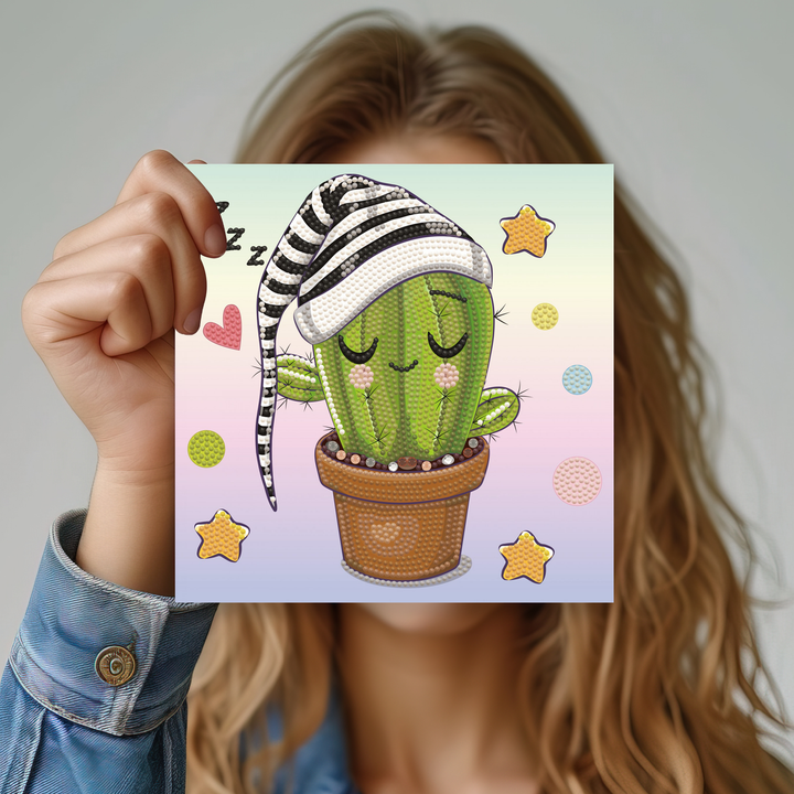 Diamond Dotz Sleepy Cactus - 9.1 x 9.1 in