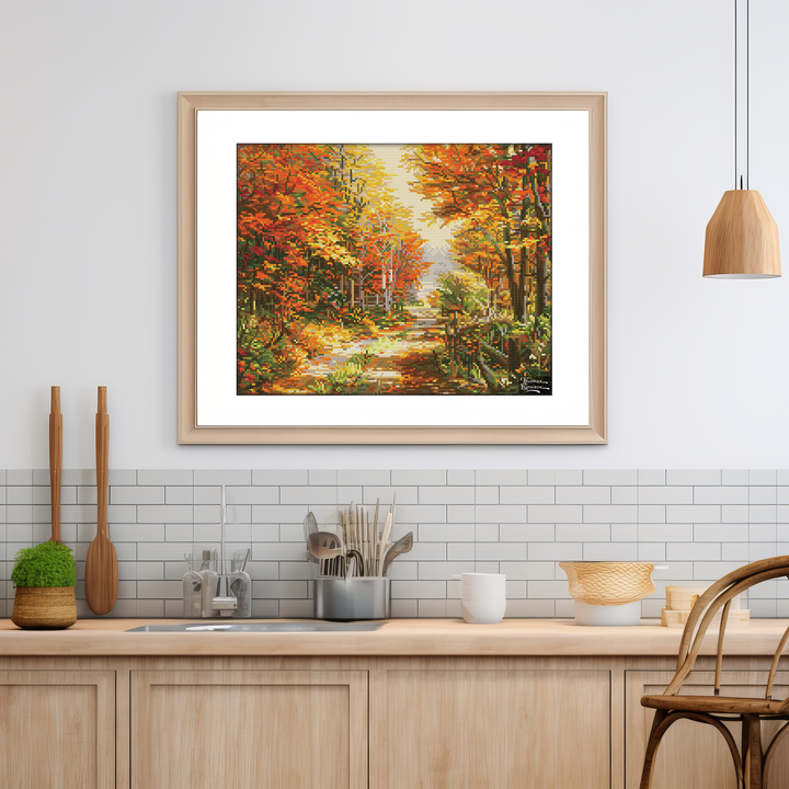 Diamond Dotz Thomas Kinkade A Walk Down Autumn Lane - 20 x 16 in