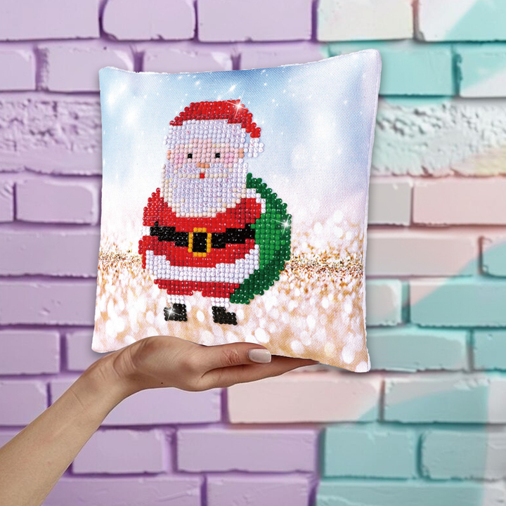 Diamond Dotz Santa Claus Sack Pillow - 7 x 7 in