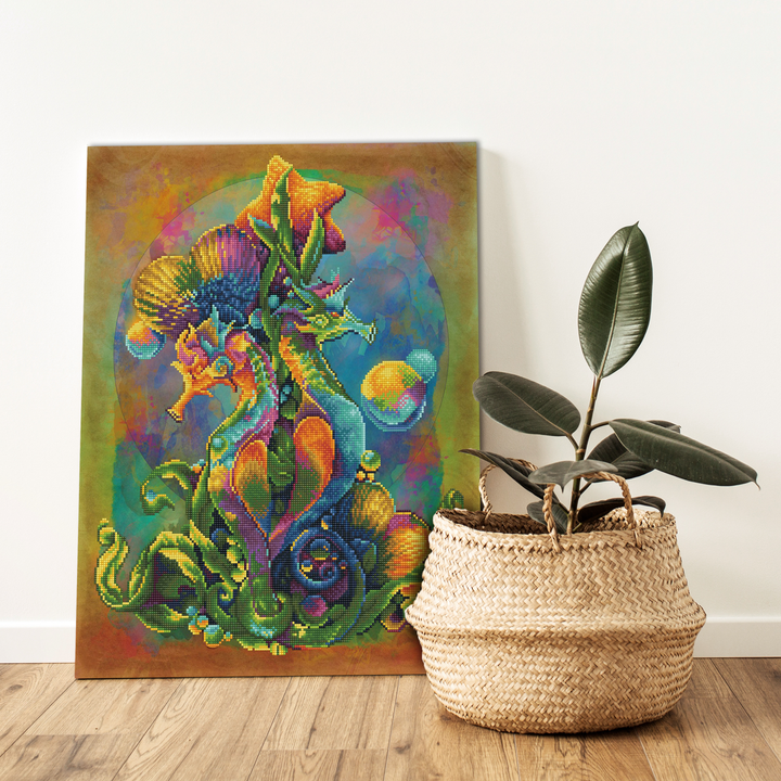 Diamond Dotz Sea Horses - 25 x 20 in