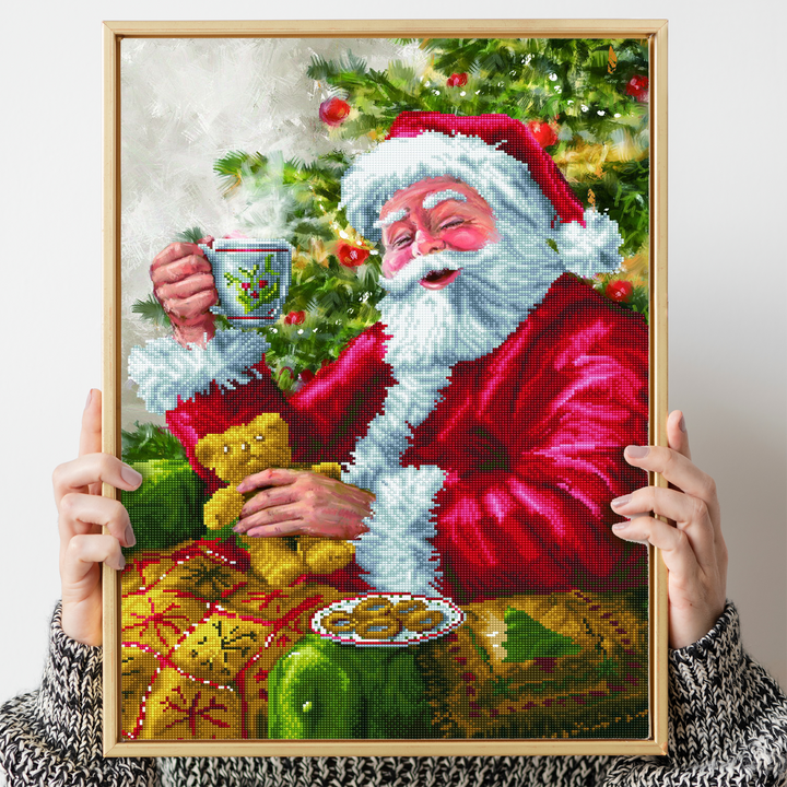 Diamond Dotz Santa's Cuppa - 31.5 x 20.5 in