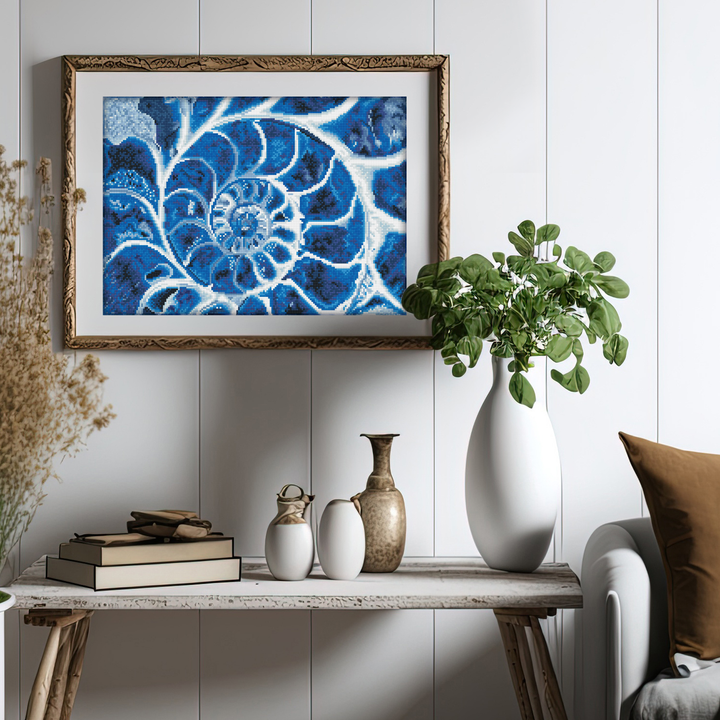 Diamond Dotz Blue Nautilus - 14 x 20 in