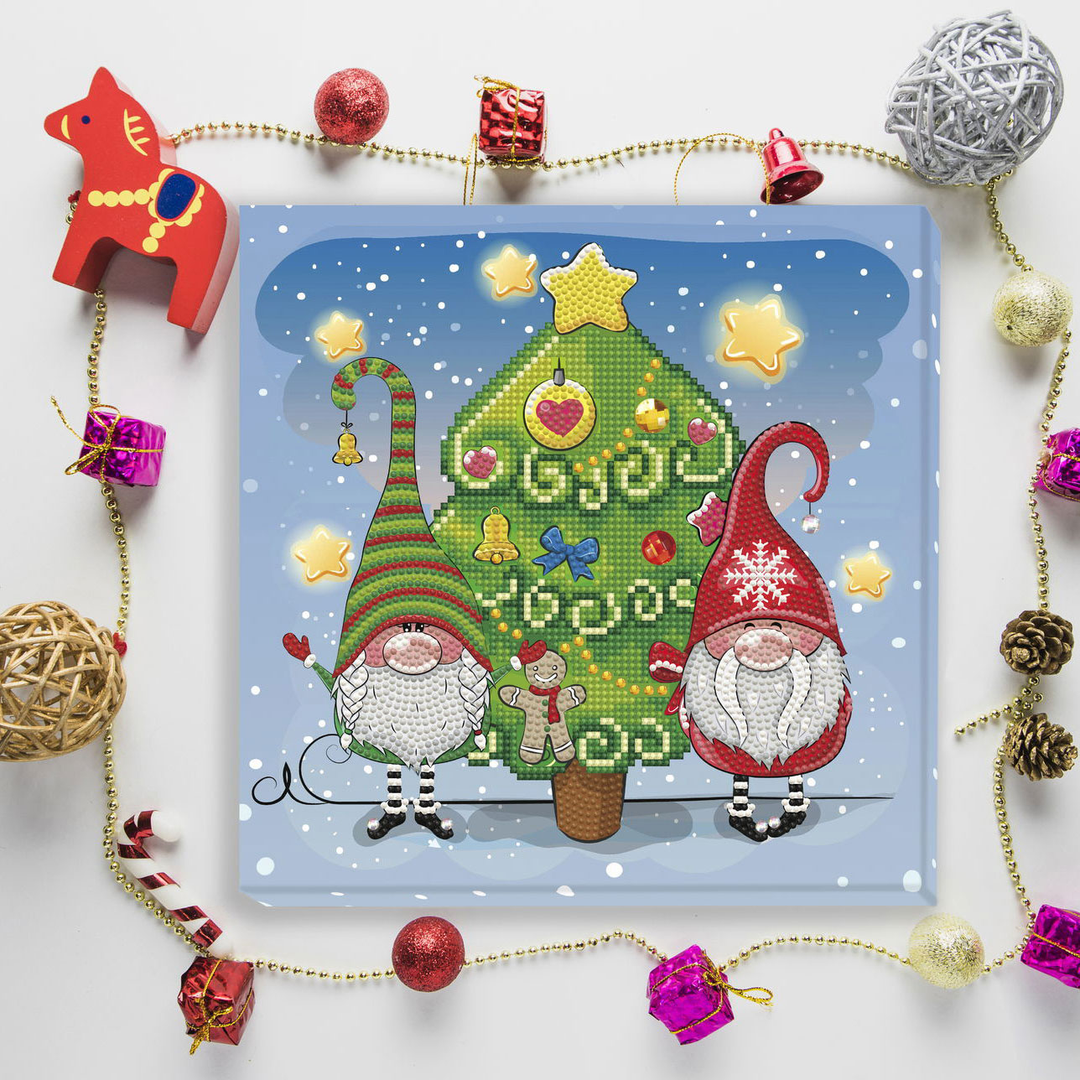 Diamond Dotz Christmas Elves - 11 x 11 in