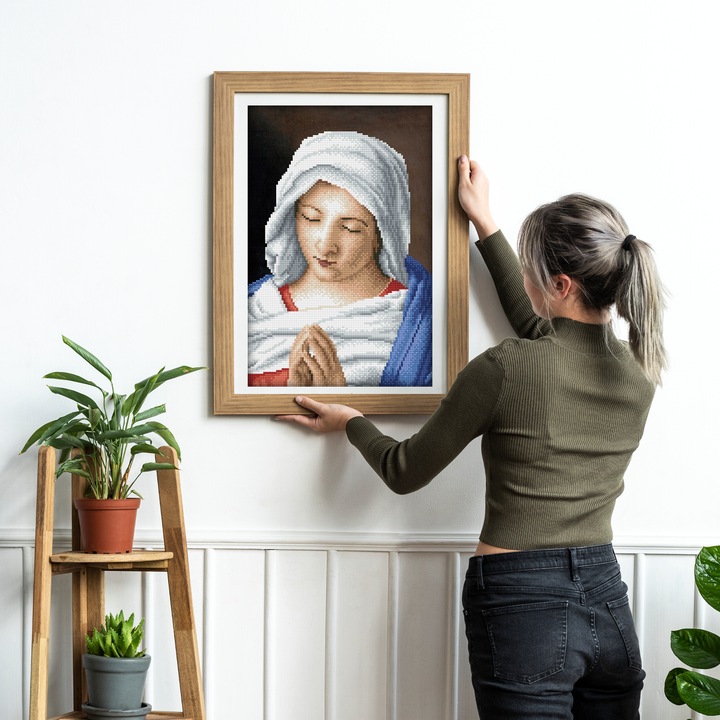 Diamond Dotz The Virgin in Prayer apres Giovanni Battista Salvi da Sassoferrato - 13.78 x 17.72 in