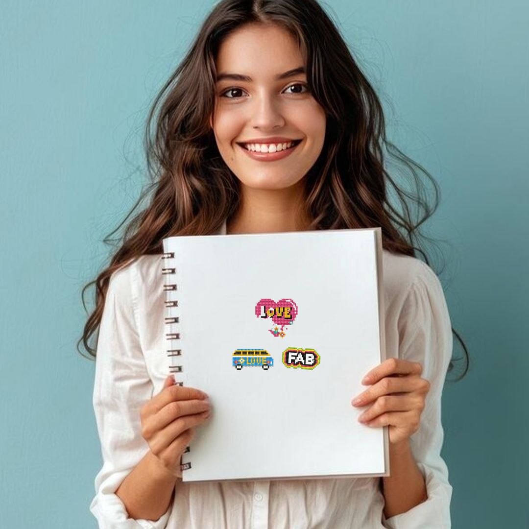 Diamond Dotz 3 Stickers Multipack - LOVE