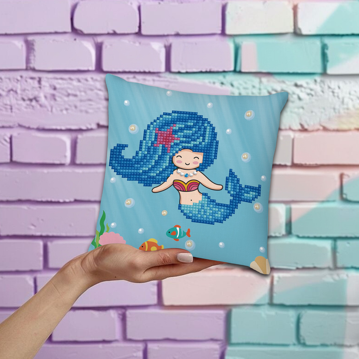Diamond Dotz Pearl Swimmer Mini Pillow - 7.1 x 7.1 in