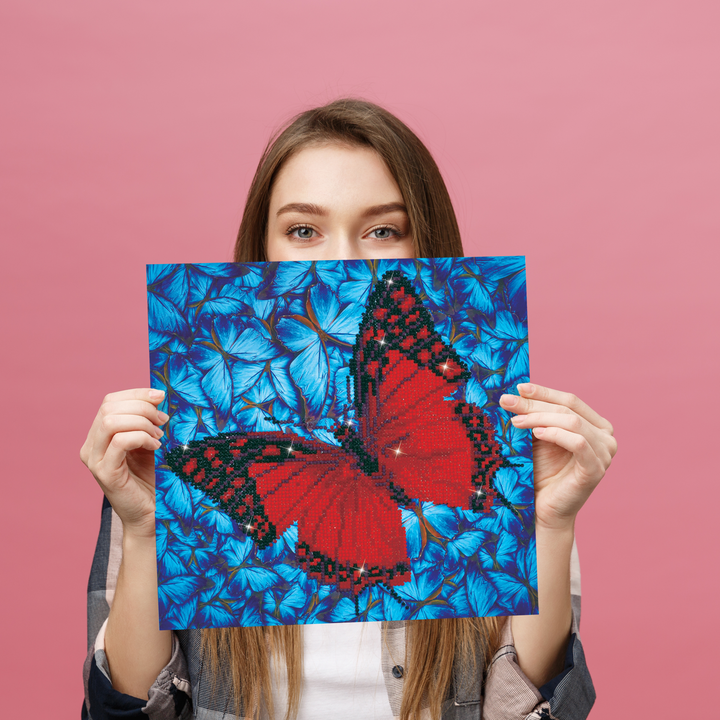 Diamond Dotz Flutterby Red - 12 x 12 in