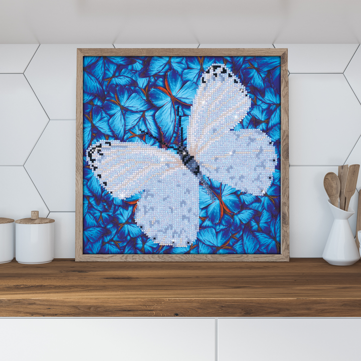 Diamond Dotz Flutterby White - 12 x 12 in