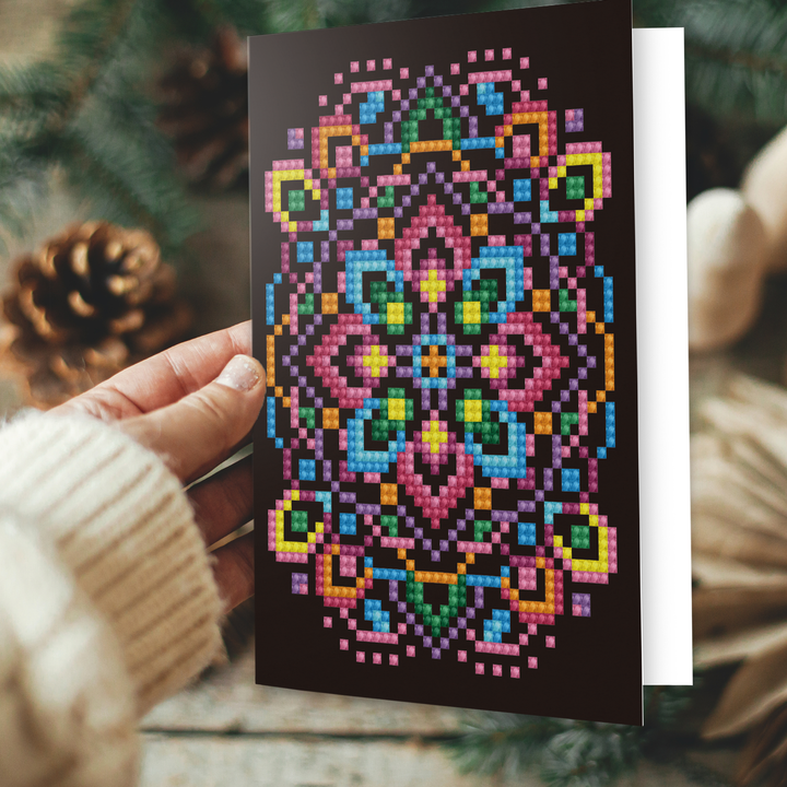 Diamond Dotz Black Star - Diamond Painting Greeting Card