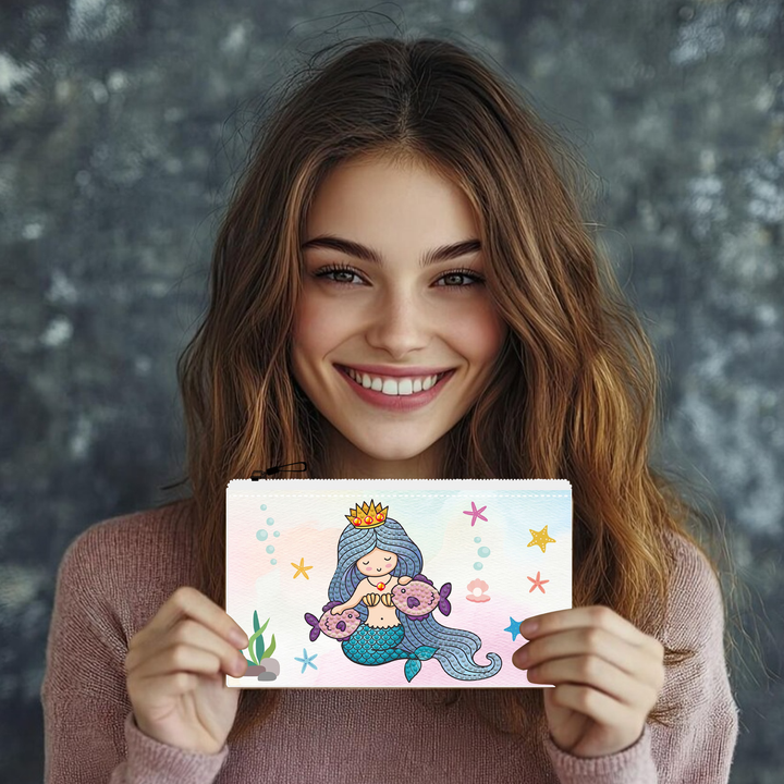 Diamond Dotz Mer Princess Zipper Pouch - 5.51 x 8.46 in