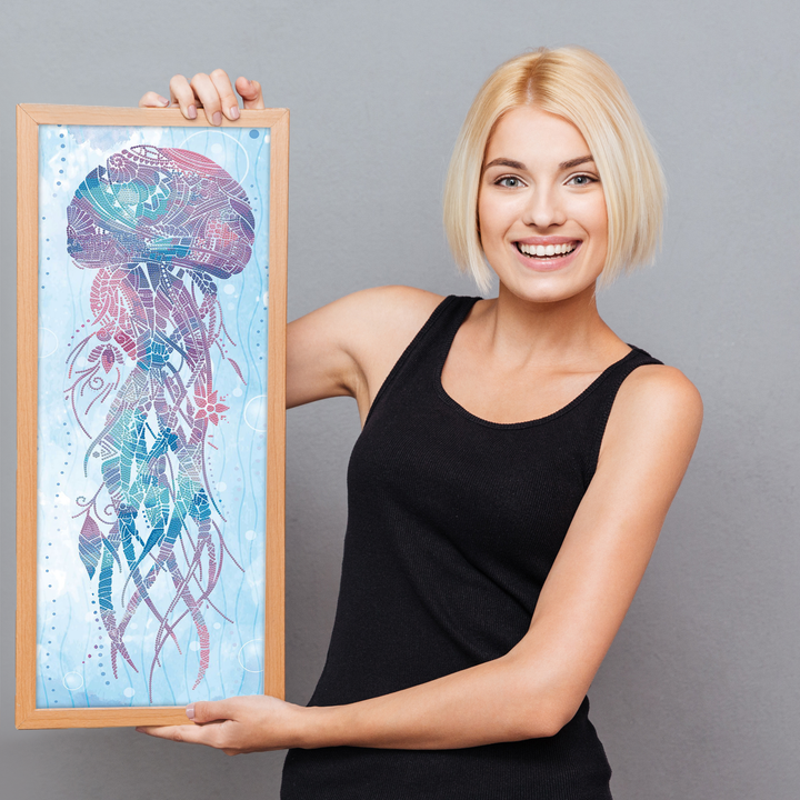 Diamond Dotz Jellyfish Swish - 29.53 x 10.63 in