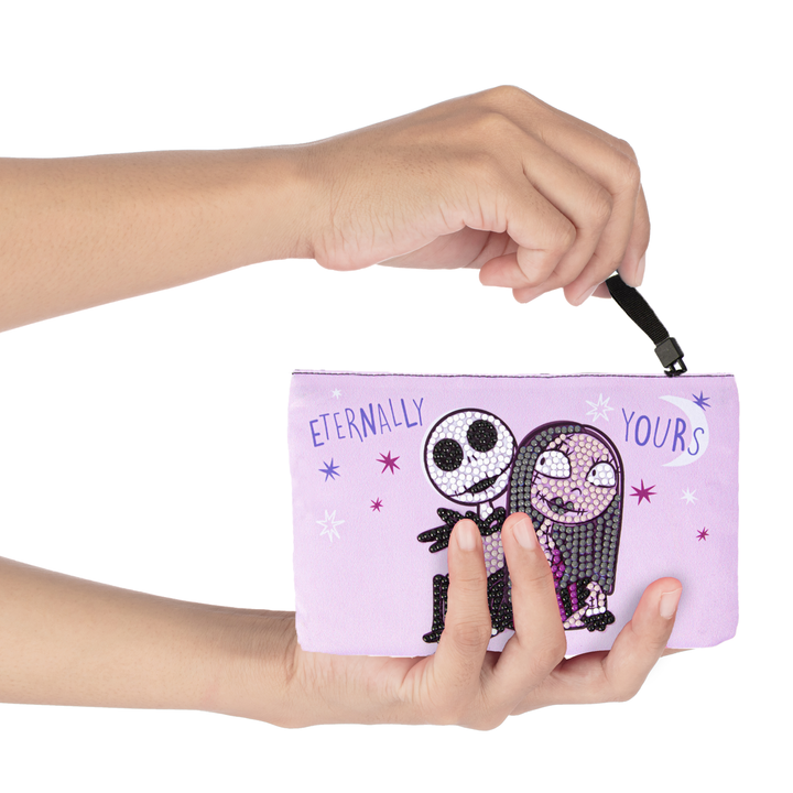 Diamond Dotz Jack and Sally Zipper Pouch - 7.75 x  4.5