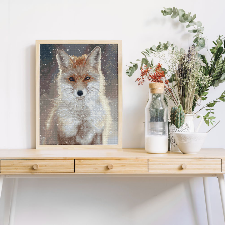 Diamond Dotz Snowflake Fox - 17.7 x 13.8 in