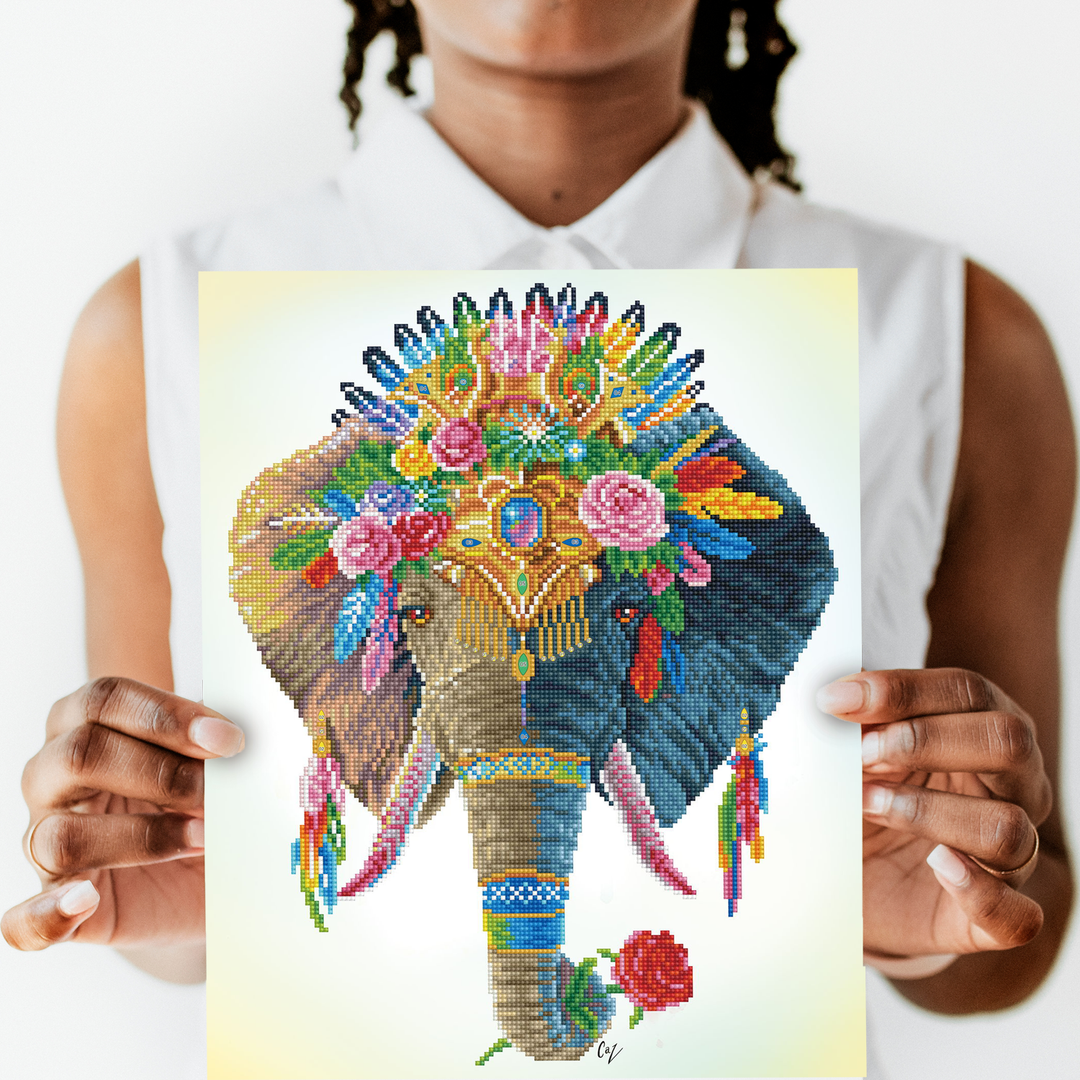 Diamond Dotz Bohemian Elephant - 16.14 x 20.08 in