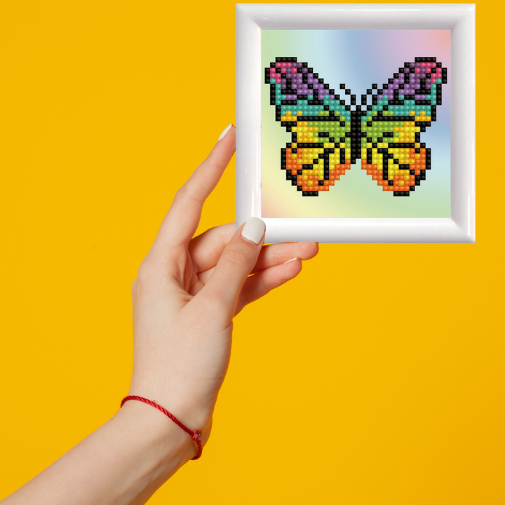 Diamond Dotz Rainbow Butterfly - Includes Frame - 9.5 x 9.5 in