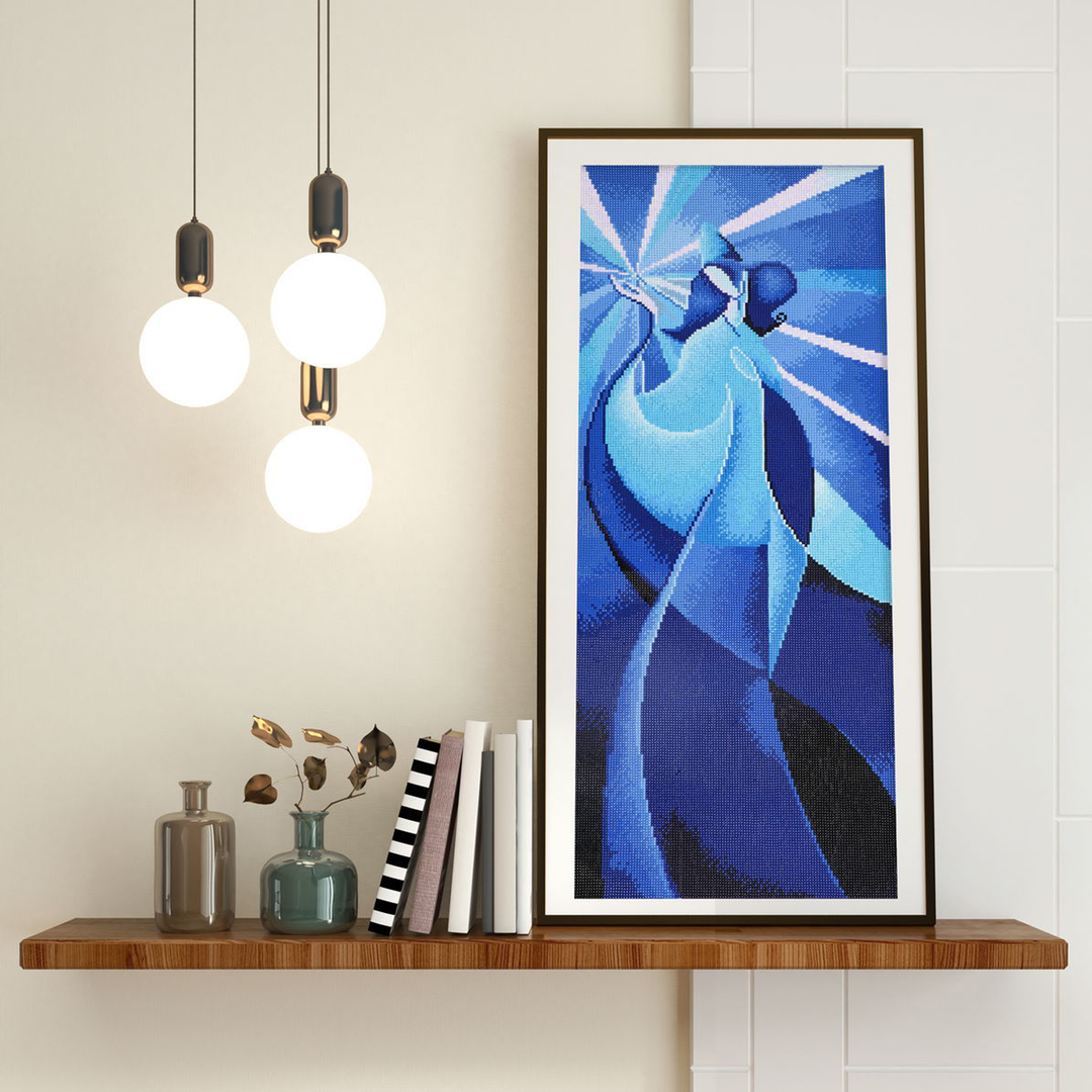 Diamond Dotz Blue Madonna - 12.6 x 30.31 in