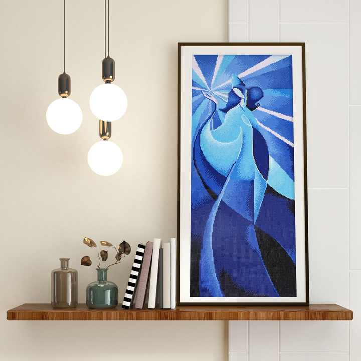 Diamond Dotz Blue Madonna - 12.6 x 30.31 in