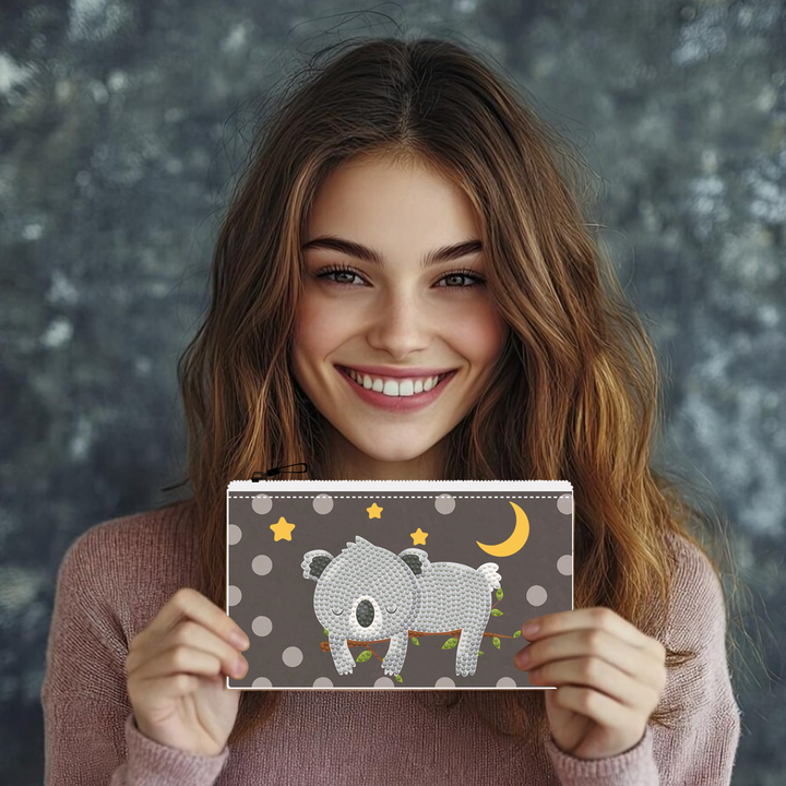Diamond Dotz Sleepy Time Koala Zipper Pouch - 5.51 x 8.46 in