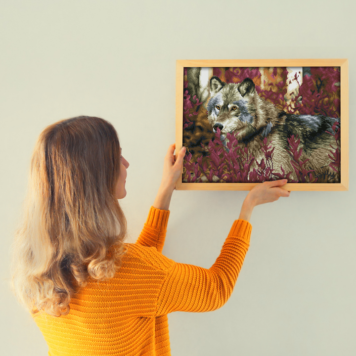 Diamond Dotz Autumn Wolf - 22.4" x 16.5"